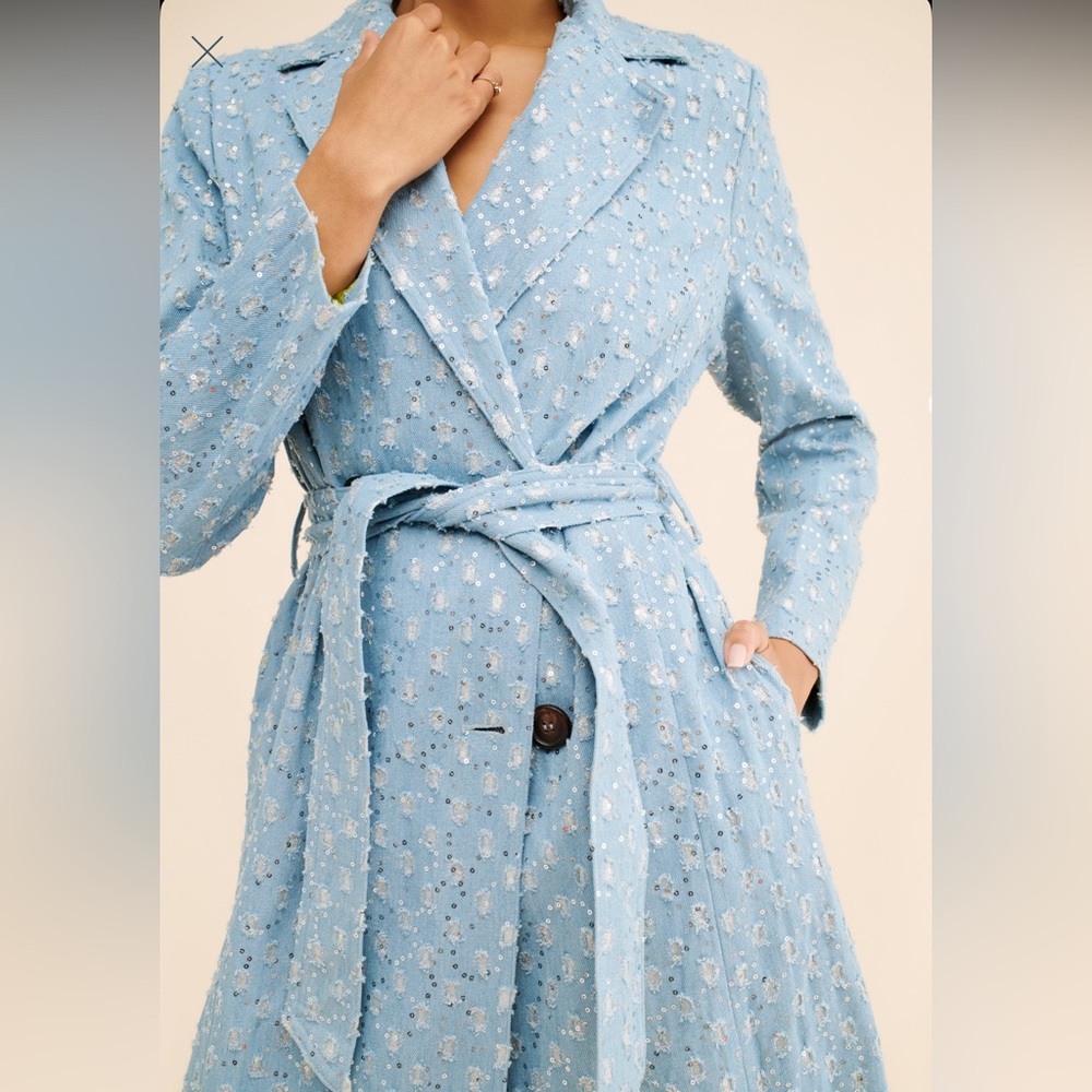 Never Fully Dressed Harper Denim Trench NWT - Picture 2 of 10